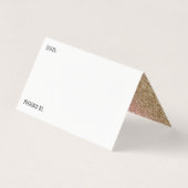 Cartes de tente or et Rose Parties scintillant or (Dos)