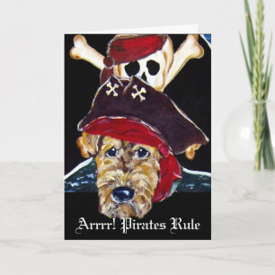 Cartes de Terriers Airedale Pirates