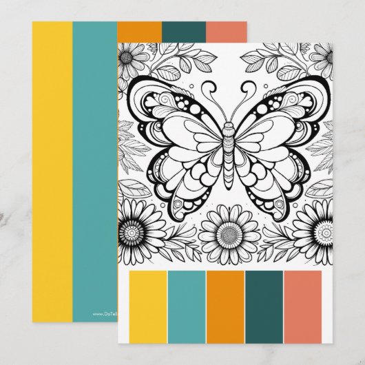 Cartes de thérapie artistique créative Coloration (Devant / Derrière)