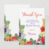 Cartes de Tiki Aloha Luau de Fête de la mariée de (Devant / Derrière)