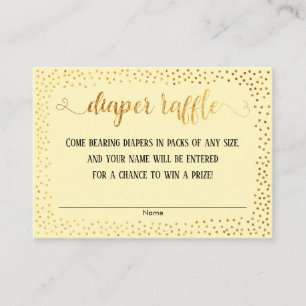 Cartes de Tirage au Sort de Couches en Confettis D