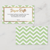 Cartes de tirage au sort de couches vert pastel et (Devant / Derrière)