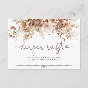 Cartes de tombola à baby shower floral