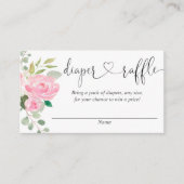 Cartes de tombola à baby shower rose pâle (Devant)