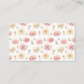 Cartes de tombola à baby shower rose pâle (Dos)