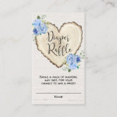 Cartes de tombola à coeur floral rustique (Devant)