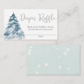 Cartes de tombola à couche d'hiver blanc en argent (Devant / Derrière)