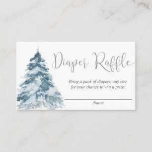 Cartes de tombola à couche d'hiver blanc en argent
