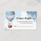 Cartes de tombola à montgolfière éléphant (Devant)