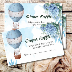 Cartes de tombola à montgolfière éléphant