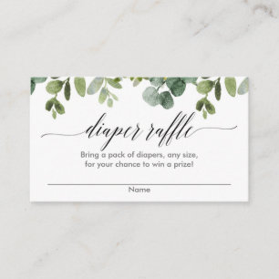 Cartes de tombola baby shower Eucalyptus