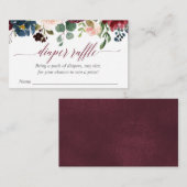 Cartes de tombola bleu marine (Devant / Derrière)