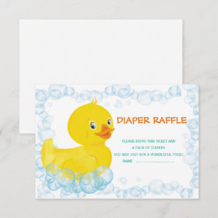 Cartes de tombola Canard en caoutchouc