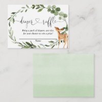 Cartes de tombola de baby shower de cerfs