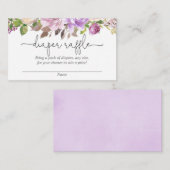 Cartes de tombola de baby shower de lavande violet (Devant / Derrière)