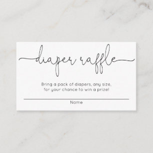 Cartes de tombola de baby shower, sans distinction