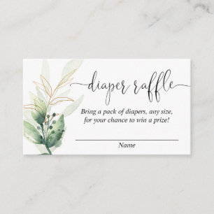 cartes de tombola de couche-culotte de baby shower