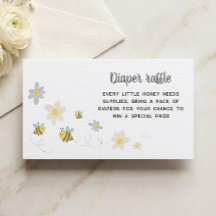 Cartes de tombola de couches Bumble Bee – Baby Sho