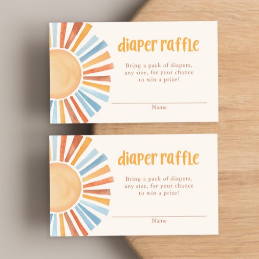 Cartes de tombola de la couche jaune bleu soleil