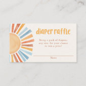 Cartes de tombola de la couche jaune bleu soleil (Devant)