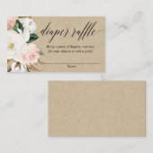 Cartes de tombola de magnolia rustique à fleurs (Devant / Derrière)