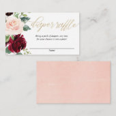 Cartes de tombola en or rose rousse (Devant / Derrière)