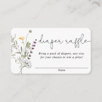 Cartes de tombola fleur sauvage baby shower de pri