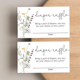 Cartes de tombola fleur sauvage baby shower de pri