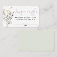 Cartes de tombola fleur sauvage baby shower de pri