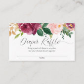 Cartes de tombola florale rose rousse (Devant)