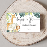 Cartes de tombola neutres pour les animaux Safari