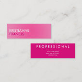 Cartes de ton du rose deux mini (Devant / Derrière)