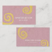 Cartes de tourbillon élégant rose (Devant / Derrière)