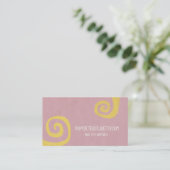 Cartes de tourbillon élégant rose (Debout devant)