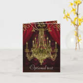 Cartes de Toutes Occasions Bougeoir Doré Bugundy (Fleur jaune)