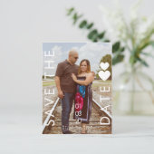 Cartes de typographie cœurs enregistrer les dates (Debout devant)