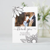 Cartes de typographie Merci gris blanc (Debout devant)
