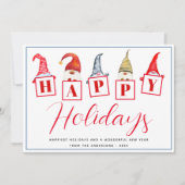 Cartes de vacances avec gnomes joyeux et mignons (Devant)