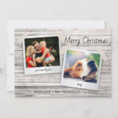 Cartes de vacances avec texture de bois rustique (Devant)