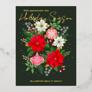 Cartes de vacances Corporate Poinsettia