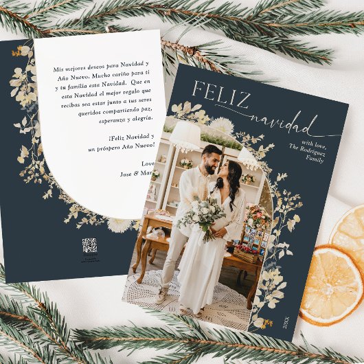 Cartes de vacances de Noël Feliz Navidad avec 1 Ph