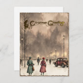 Cartes de vacances de Noël Vintage (Devant / Derrière)