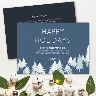 Cartes de vacances du logo d'entreprise Xmas Trees