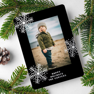 Cartes de vacances en feuille métallisée représent