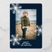 Cartes de vacances en flocons de neige (Recto)
