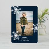 Cartes de vacances en flocons de neige (Debout devant)