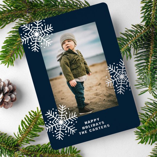 Cartes de vacances en flocons de neige