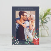 Cartes de vacances florales Joyeuses Fêtes | Carte (Debout devant)