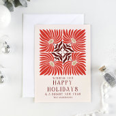 Cartes de vacances photo Fleur rouge moderne gras 