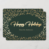 Cartes de vacances pour la calligraphie de neige v (Devant / Derrière)